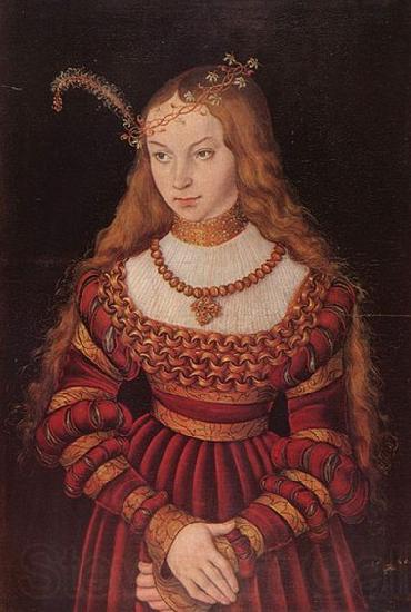 Lucas Cranach the Elder Portrat der Prinzessin Sibylle von Cleve als Braut Norge oil painting art